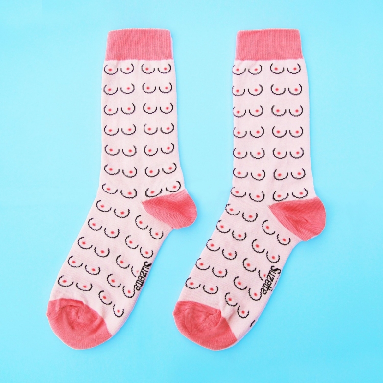 Boobs Socks – White